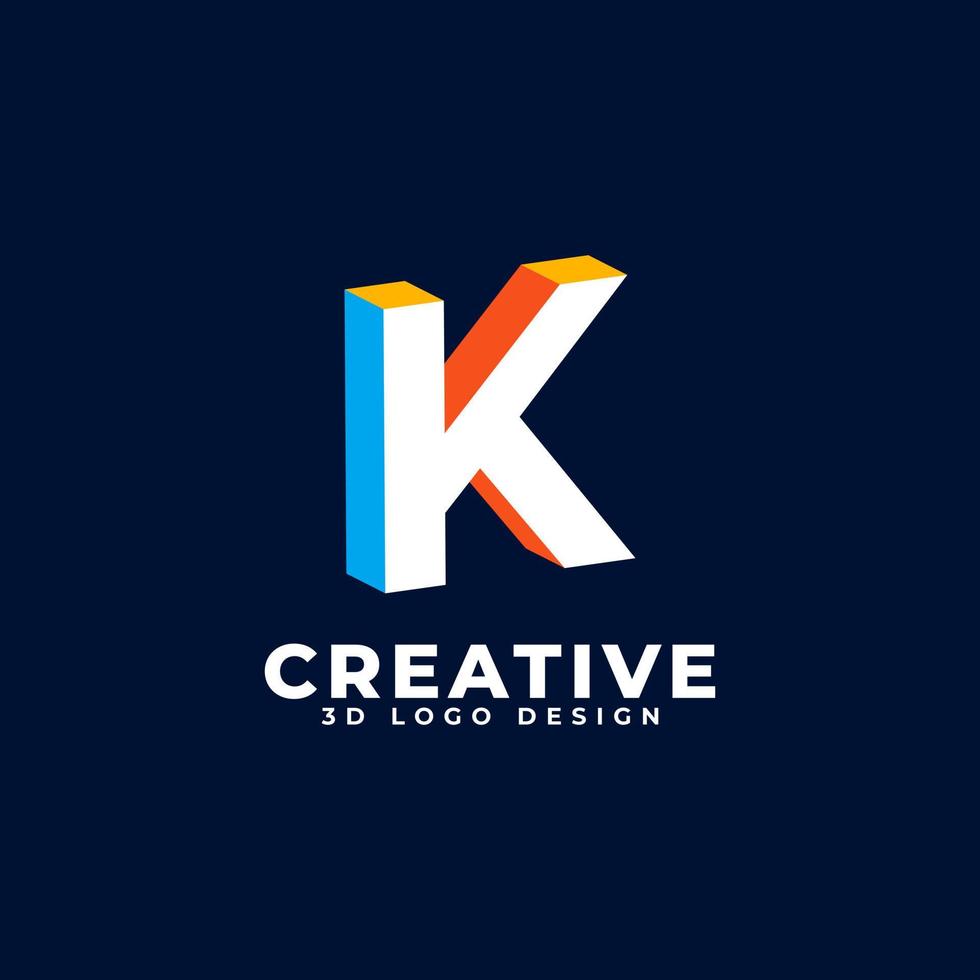 Letter K Logo Alphabet. Usable for Business and Branding Logos. vector
