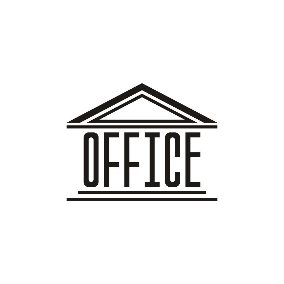 Creative Courthouse Bank Office Government Building Logo Design Template Element vector