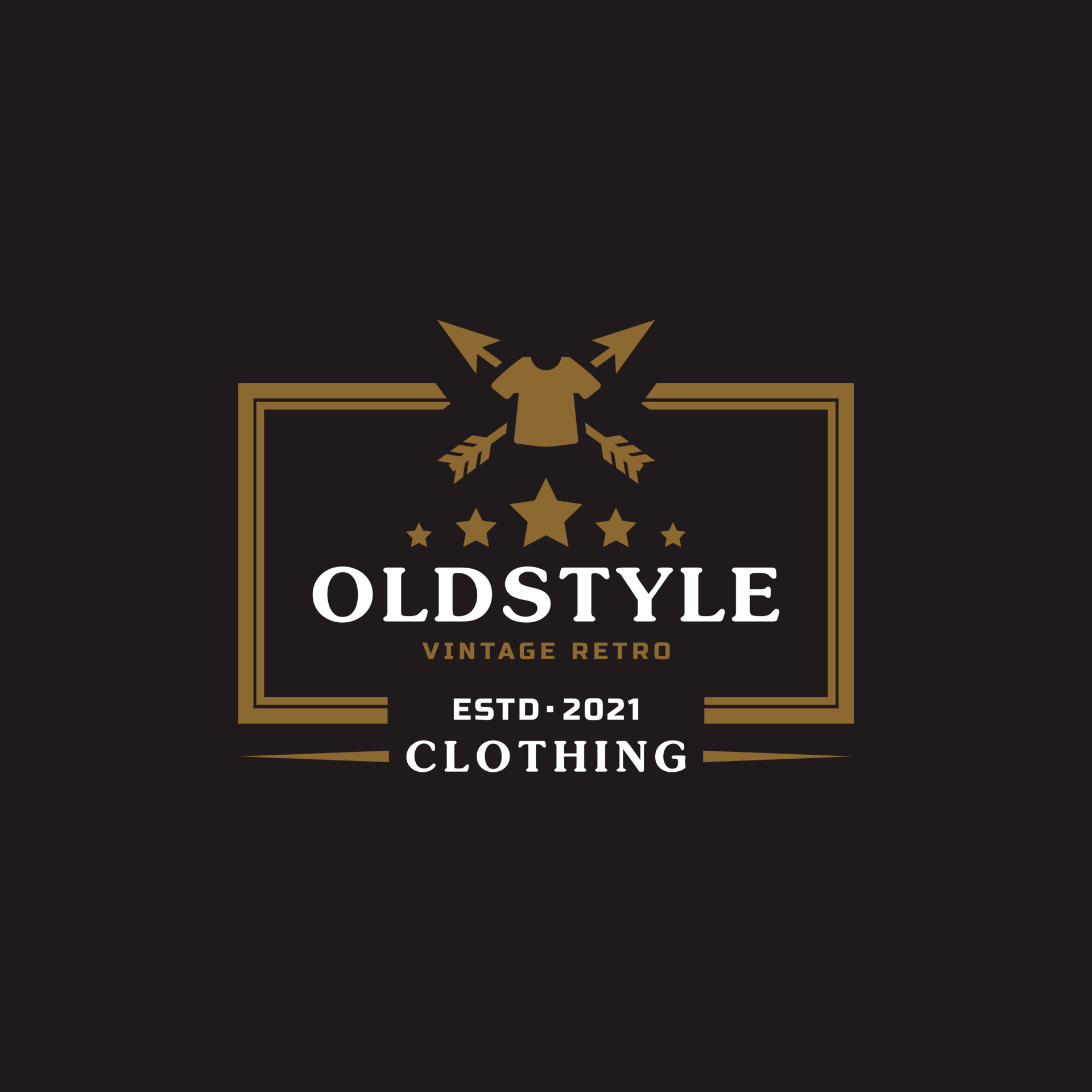 Classic Vintage Retro Label Badge for Clothing Apparel Old Style Logo ...