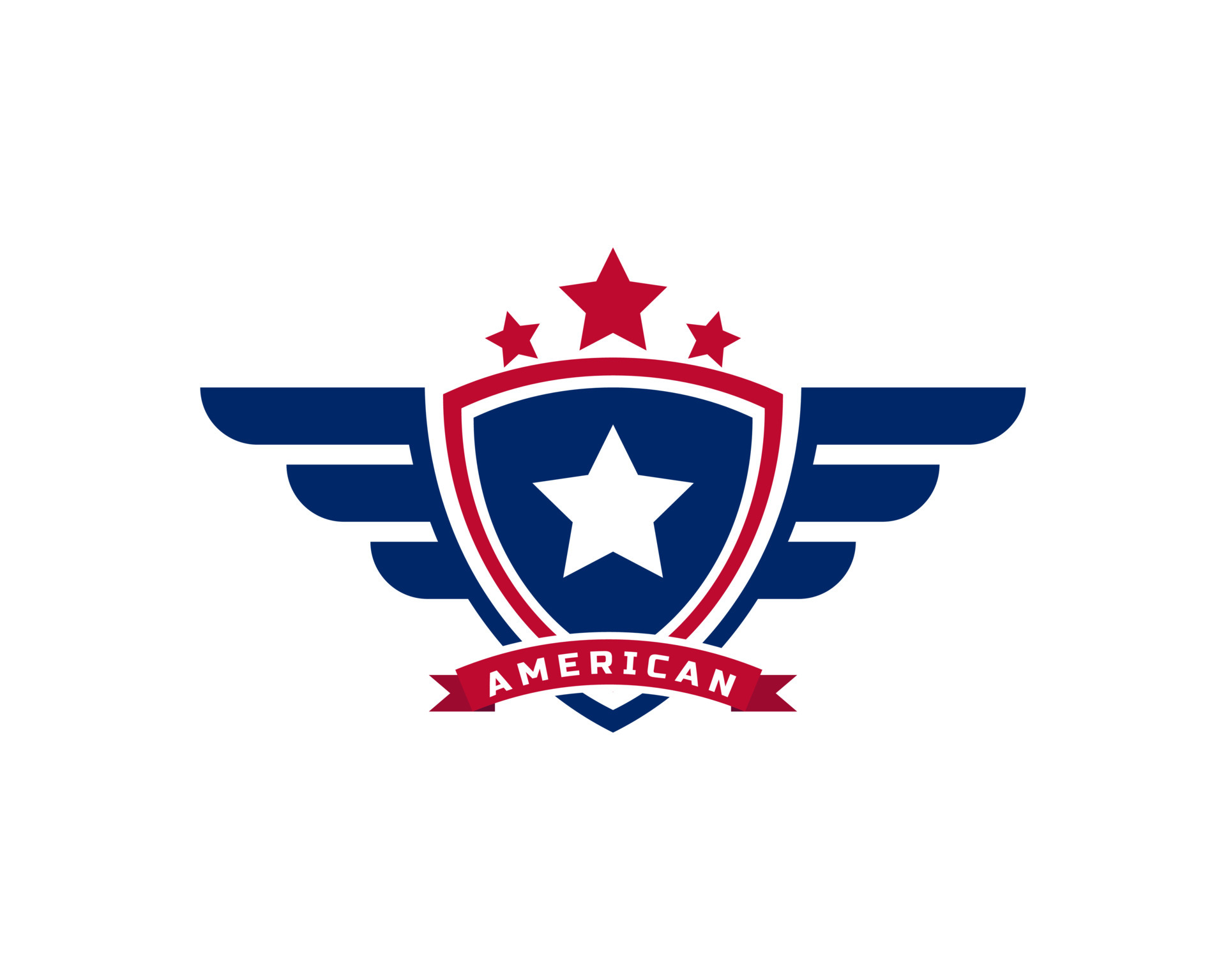 Emblem American Veteran Flag Emblem Wings with Shield Patriotic Logo ...
