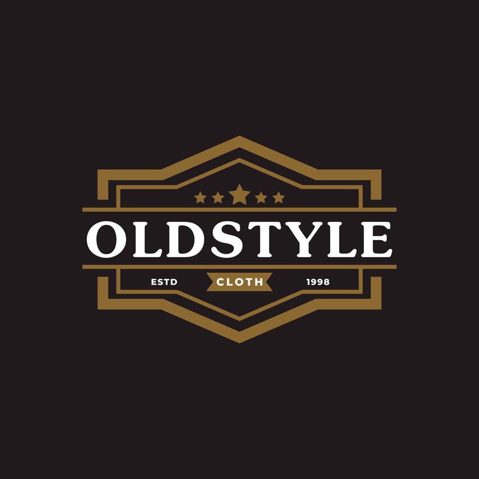 Classic Vintage Retro Label Badge for Clothing Apparel Old Style Logo ...