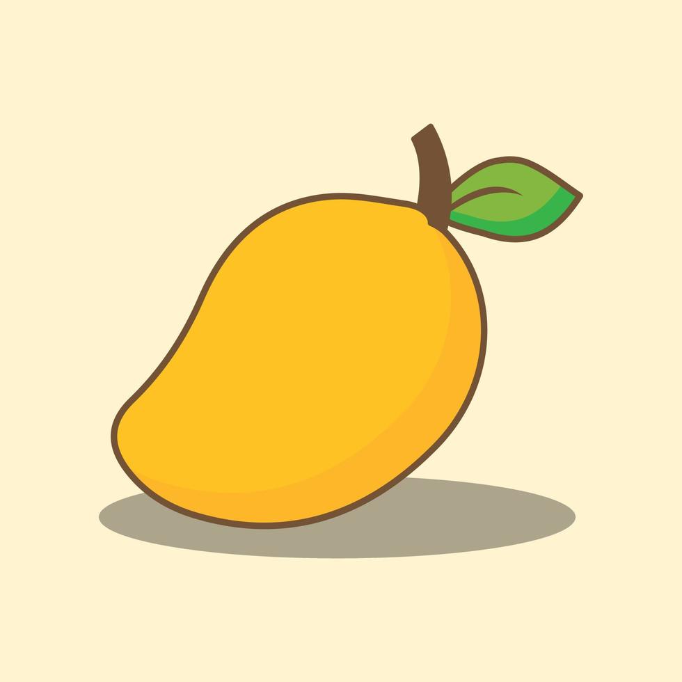 ilustración gráfica vectorial de mango de fruta, adecuada para el diseño con temática de frutas vector