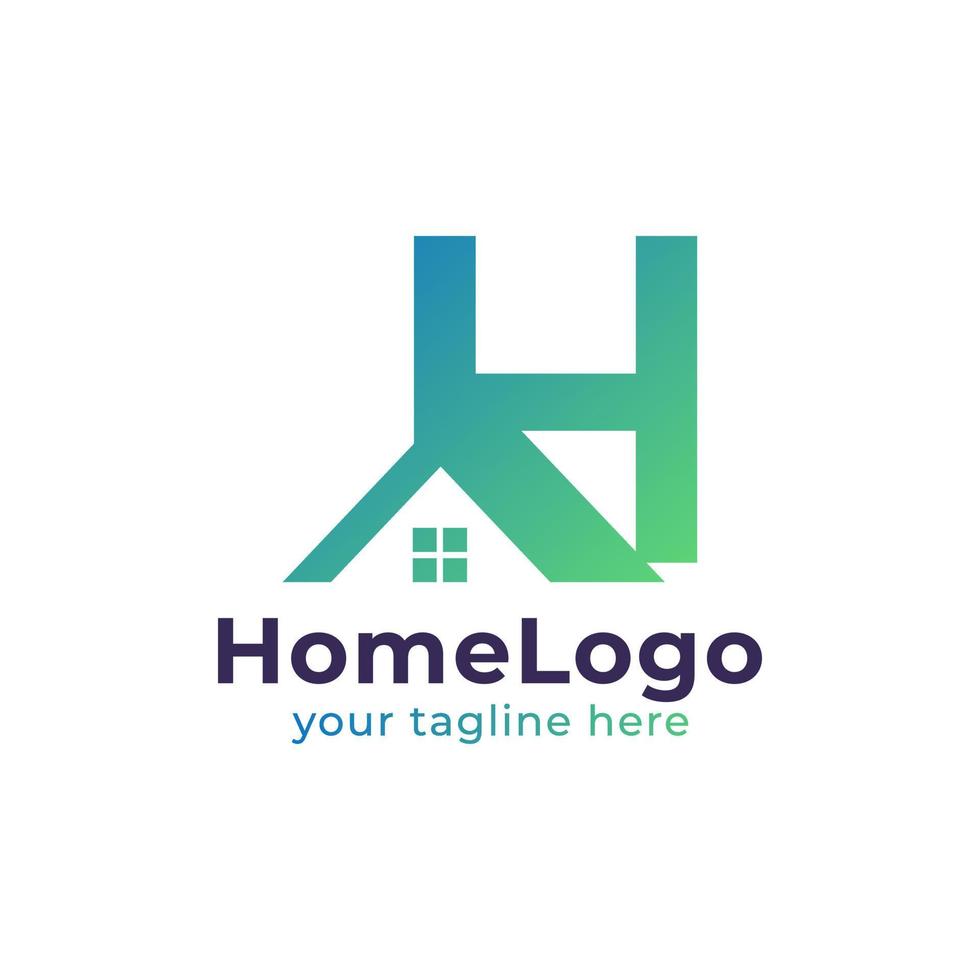 Real Estate H Letter Logo Design. Usable for Construction Architecture Building Logo. Flat Vector Logo Design Ideas Template Element. Eps10 Vector