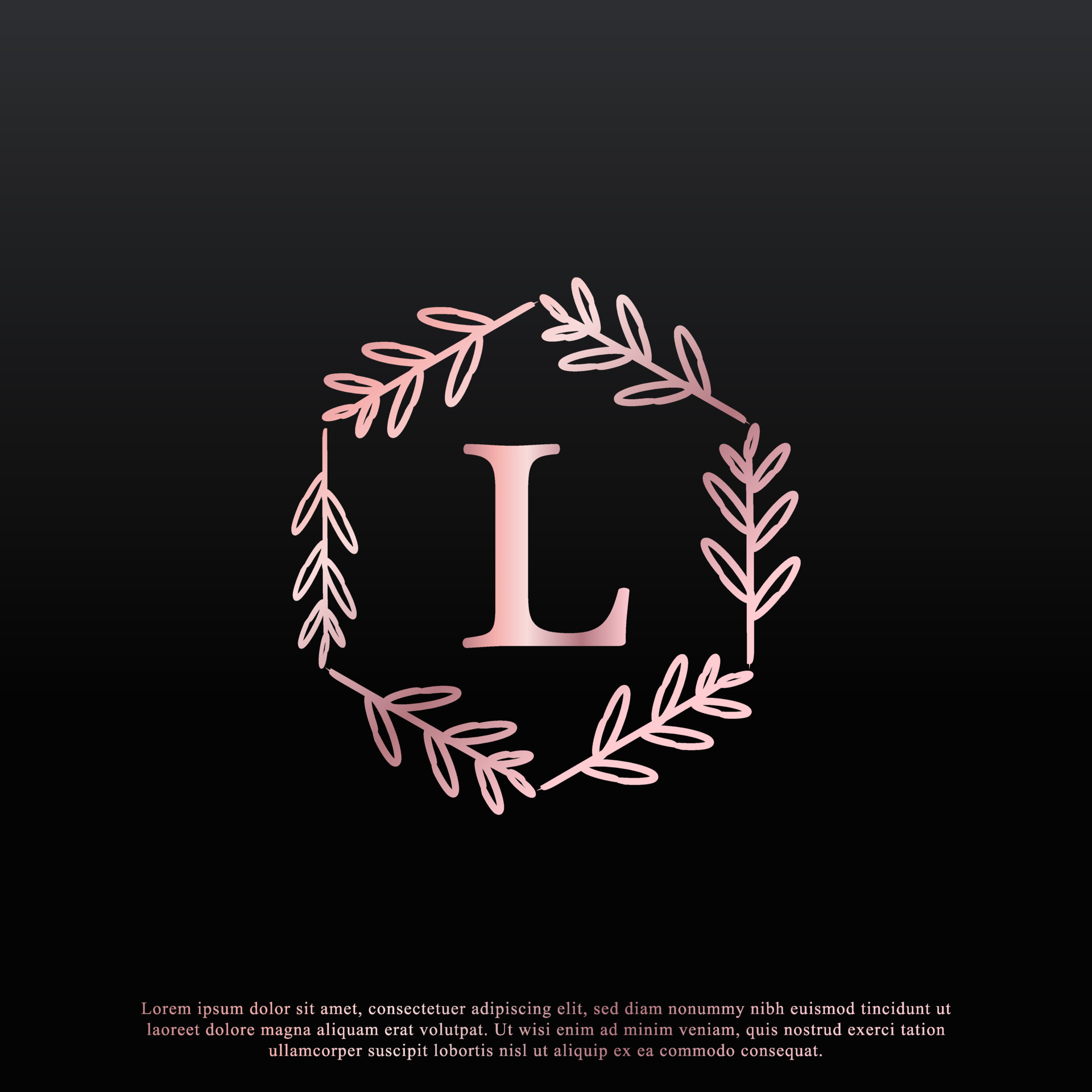 Elegant L Letter Hexagon Floral Logo with Creative Elegant Leaf Monogram  Branch Line and Pink Black Color. Usable for Business, Fashion, Cosmetics,  Spa, Science, Medical and Nature Logos. 6227254 Vector Art at