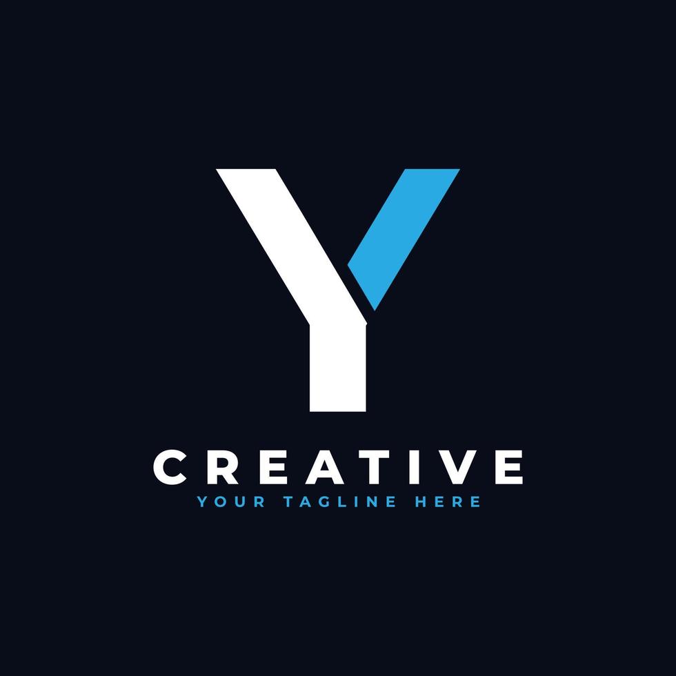 Letter Y Tech Logo. Design Vector Illustration Modern Monogram Icon.