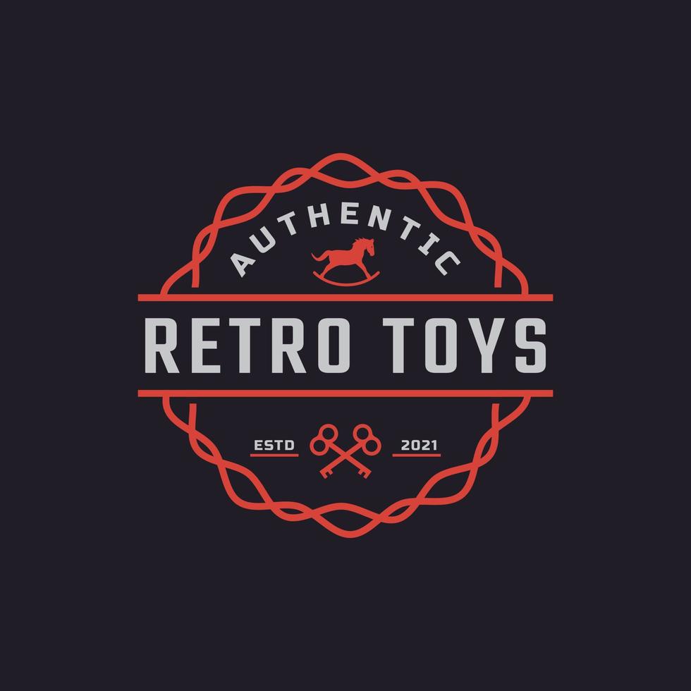 Classic Vintage Retro Label Badge Toys and Souvenir Logo Design Inspiration vector