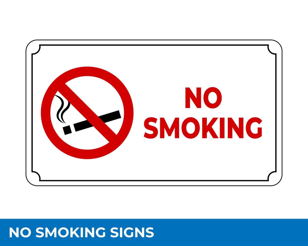 Warning No Smoking Area Signs In Vector, Easy To Use And Print Design Templates vector