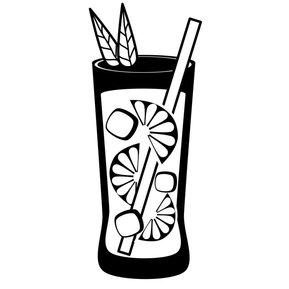 Healthy cocktail drink. vector