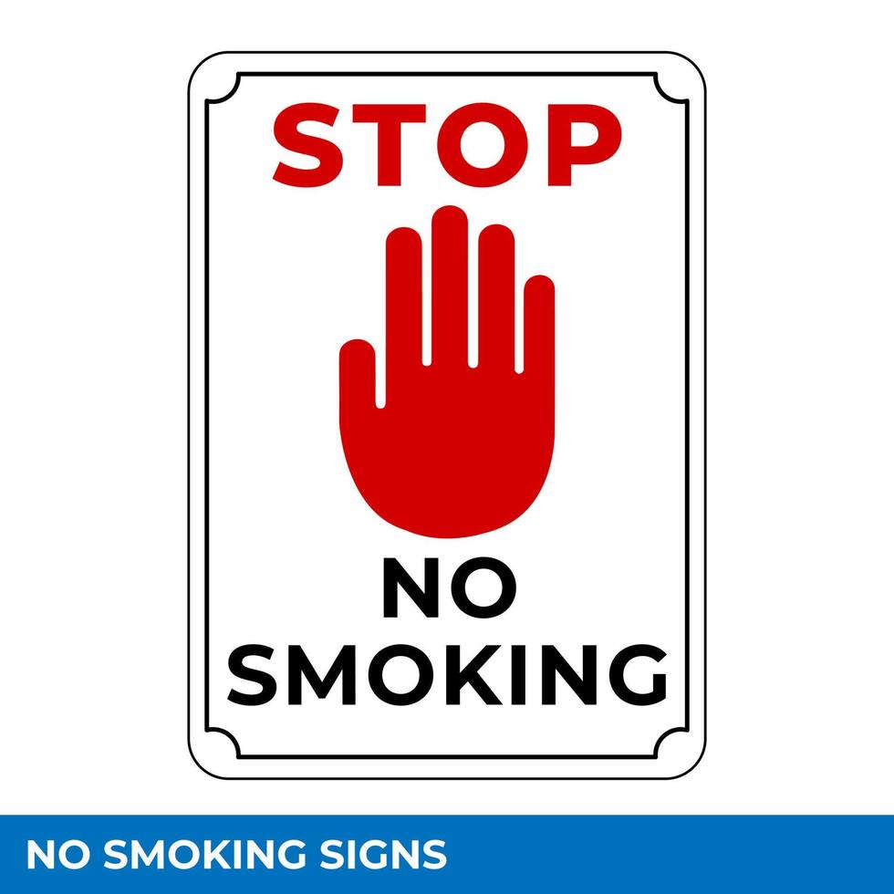 Warning No Smoking Area Signs In Vector, Easy To Use And Print Design Templates vector