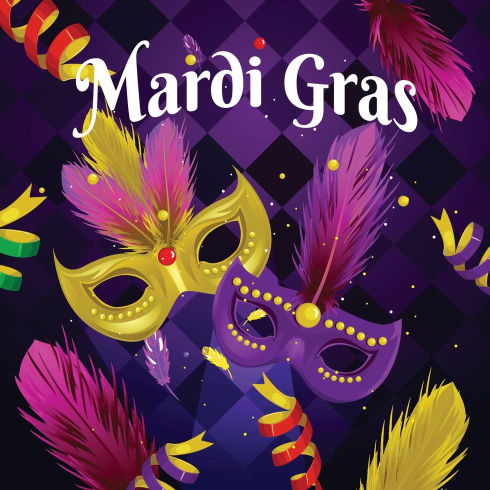 Mardi Gras Mask Party vector