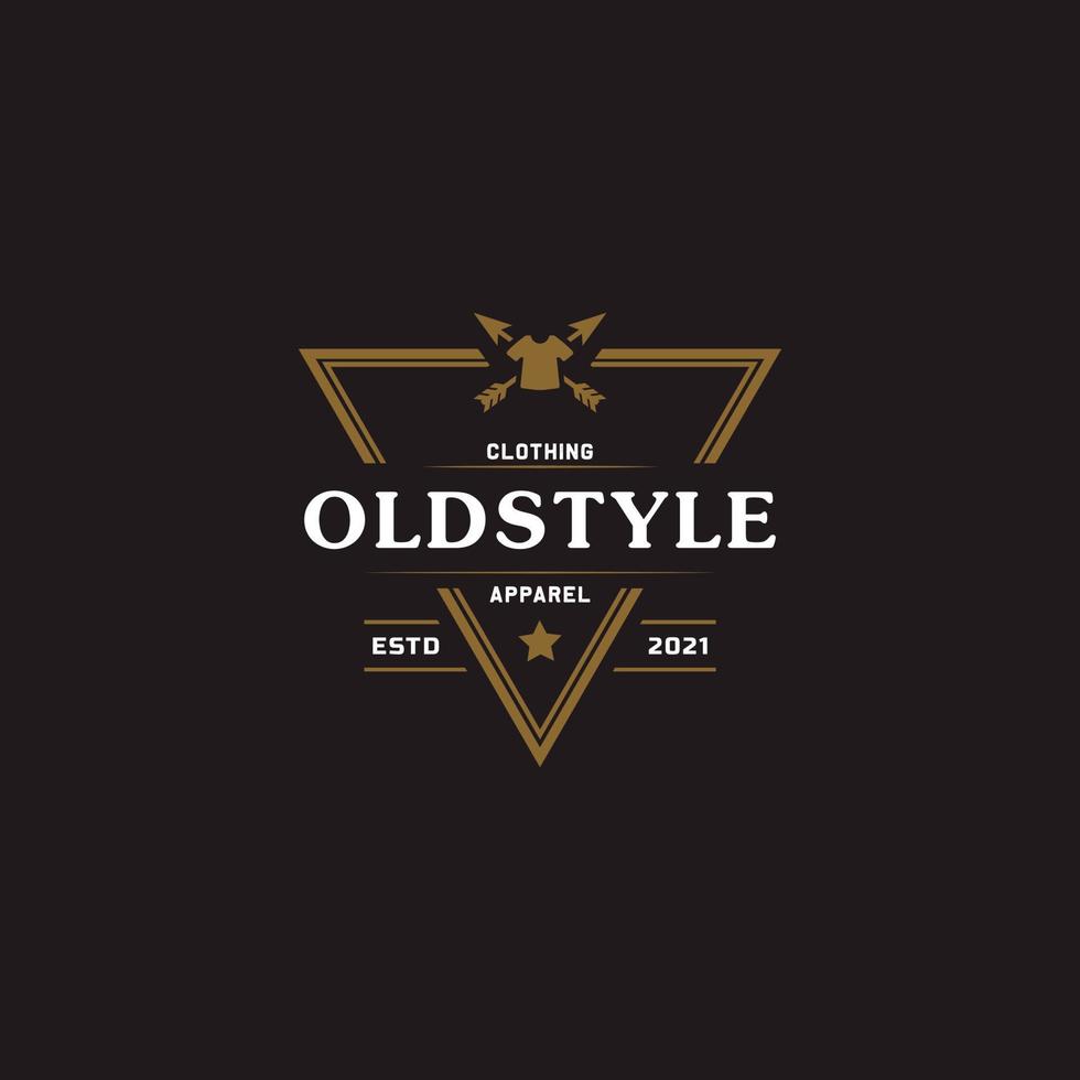 Classic Vintage Retro Label Badge for Clothing Apparel Old Style Logo Emblem Design Template Element vector