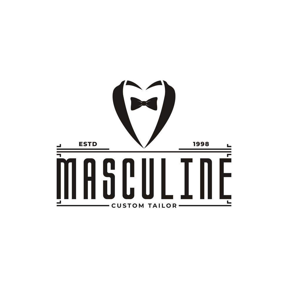 Classic Vintage Retro Label Badge for Clothing Apparel Gentleman and Masculine Logo Emblem Design Template Element vector