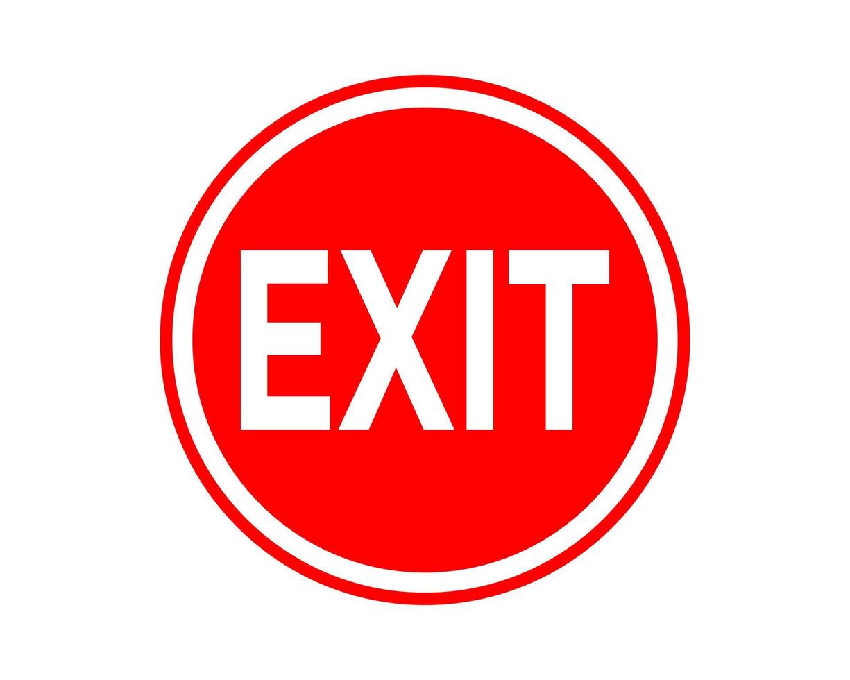 Exit Sign In Vector, Easy To Use And Print Design Templates vector