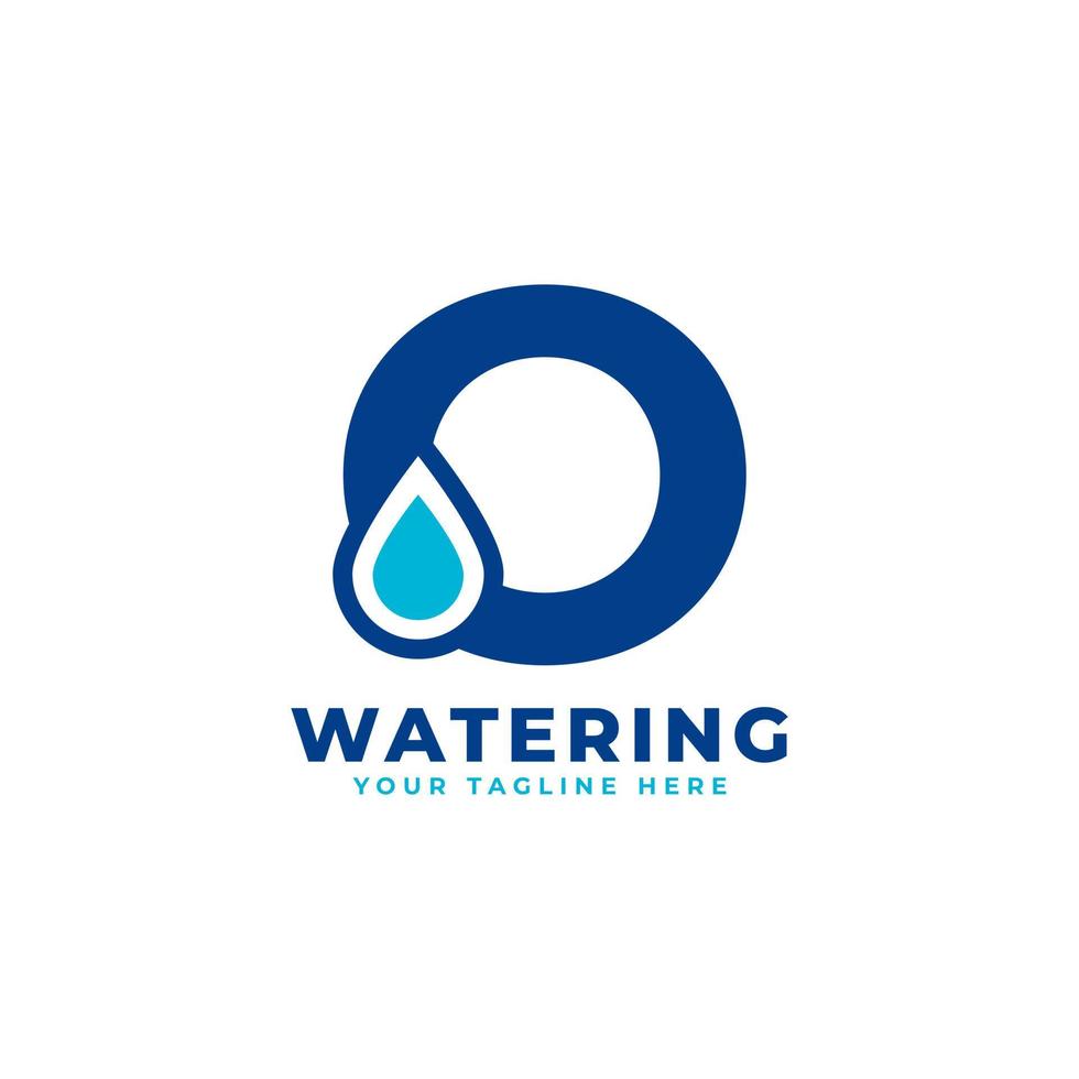 letra de gota de agua o logotipo inicial. utilizable para la naturaleza y los logotipos de marca. elemento de plantilla de ideas de diseño de logotipo de vector plano