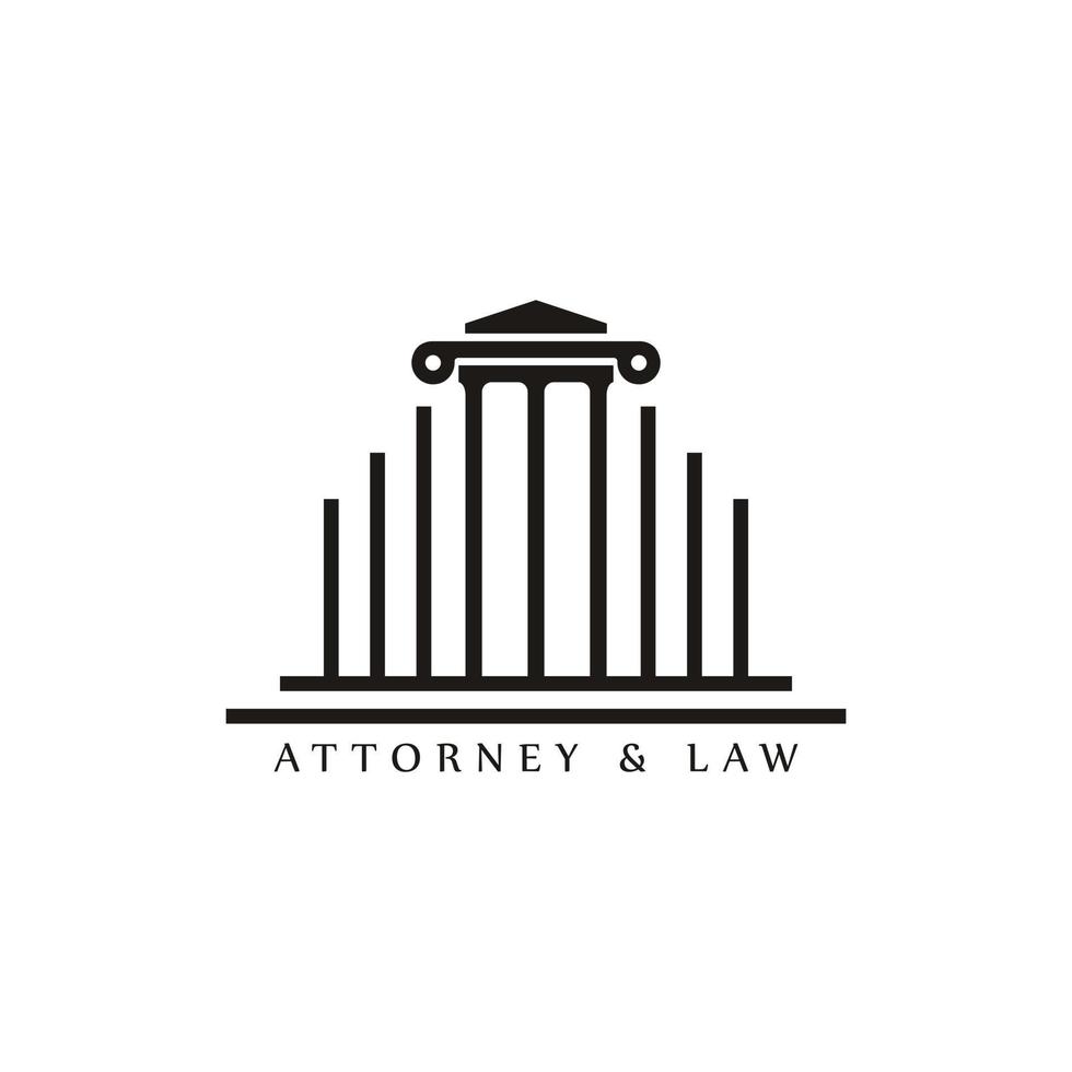 Creative Courthouse Bank Office Government Building Logo Design Template Element vector