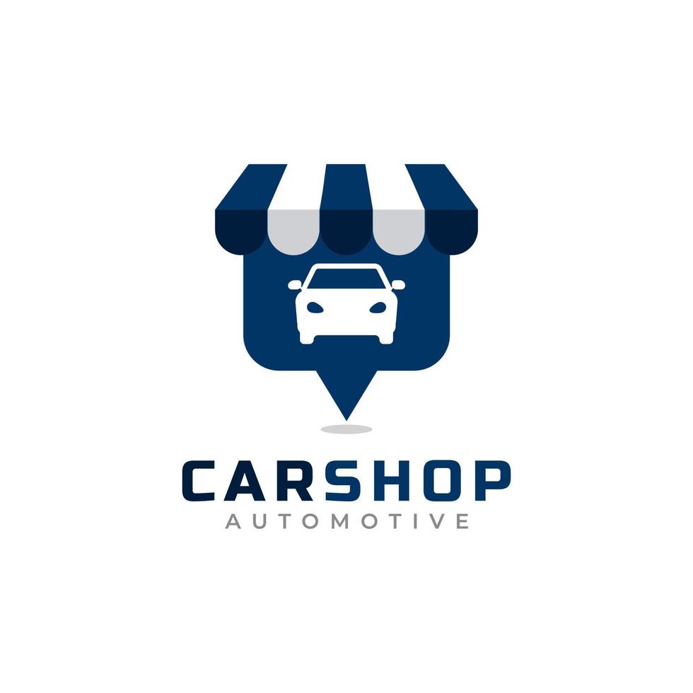 elemento de plantilla de diseño de logotipo de tienda de coches. utilizable para logotipos comerciales y automotrices vector