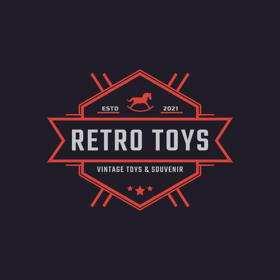 Classic Vintage Retro Label Badge Toys and Souvenir Logo Design Inspiration vector