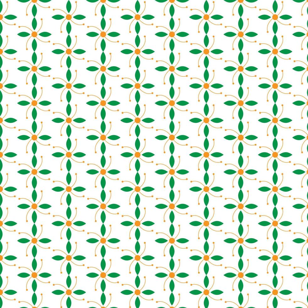 Abstract Seamless Green Leaf Pattern. vector