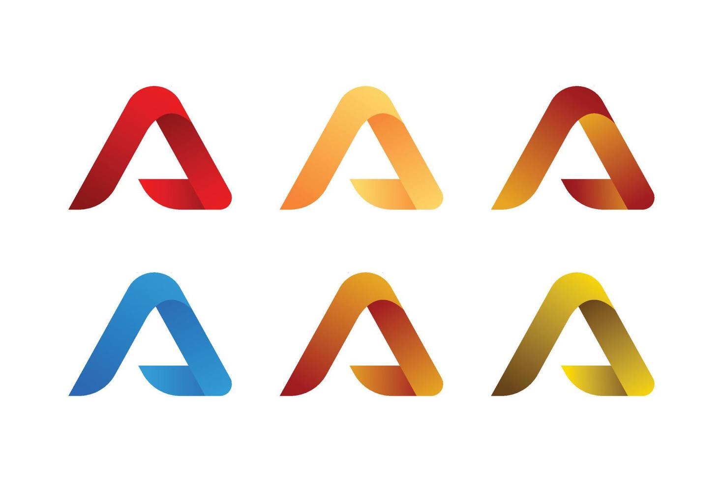 Letter A Logo Set vector