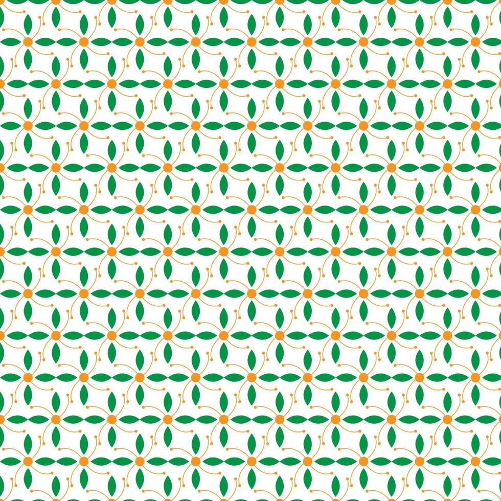 Abstract Seamless Green Leaf Pattern. vector