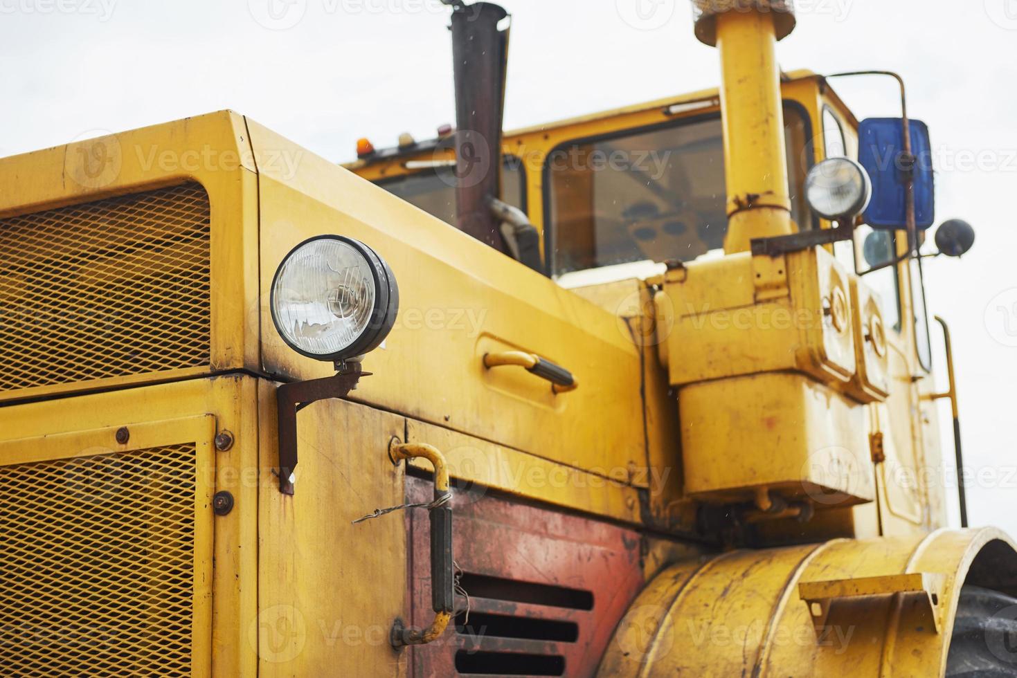 heavy construction loader bulldozer at construction area photo