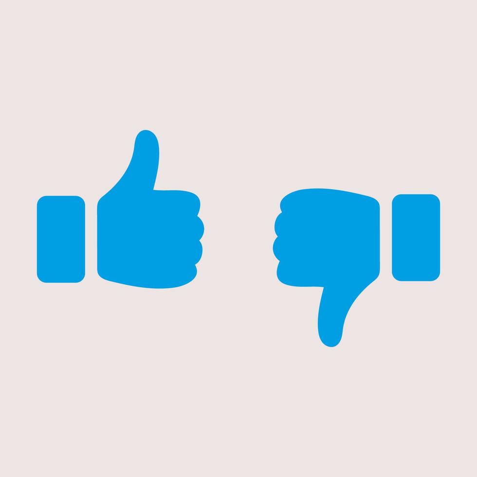 Like and Unlike Icon Set vector
