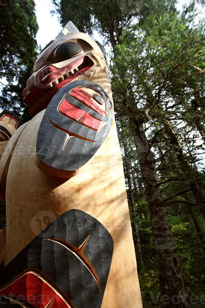 Totem pole  at Kitsumkalum Provincial Park photo