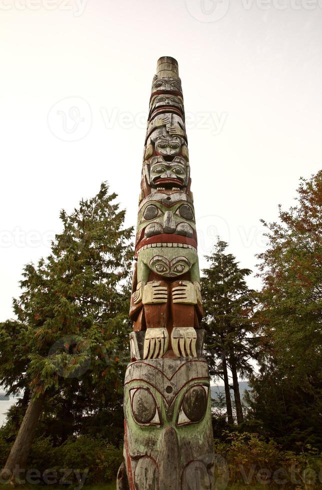 Totem pole at Prince Rupert photo