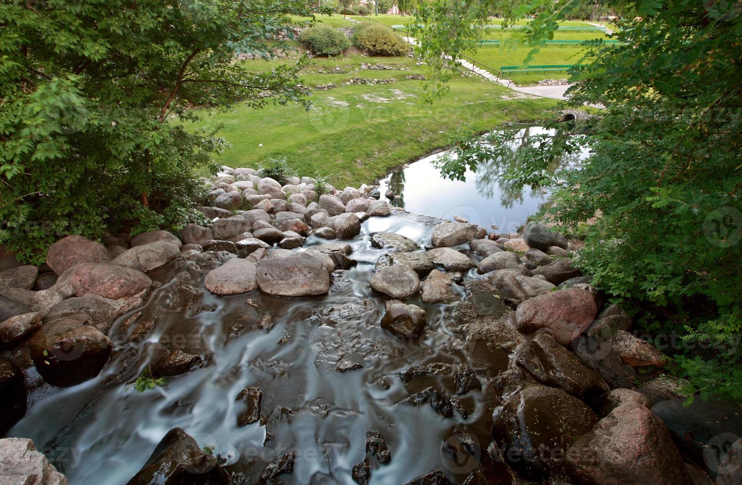 Waterfall in Crescent Park in Moose Jaw Saskatchewan photo