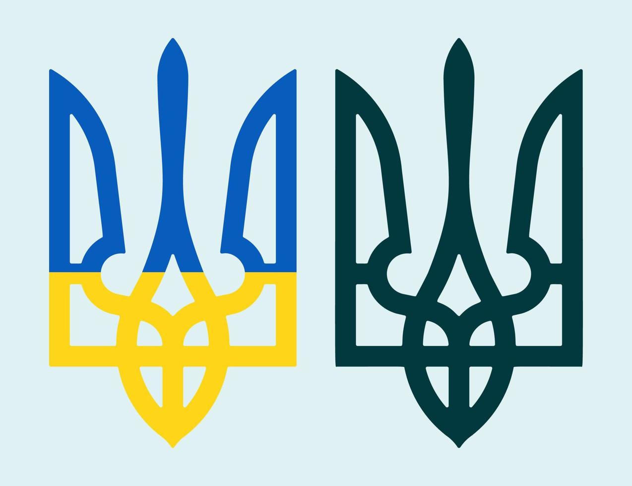 Trident - a symbol of Ukraine. Vector illustration.