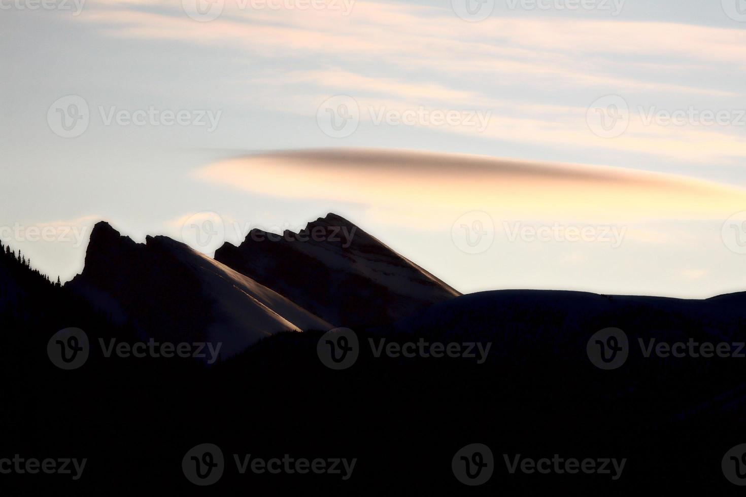 Rocky Mountains in winter photo