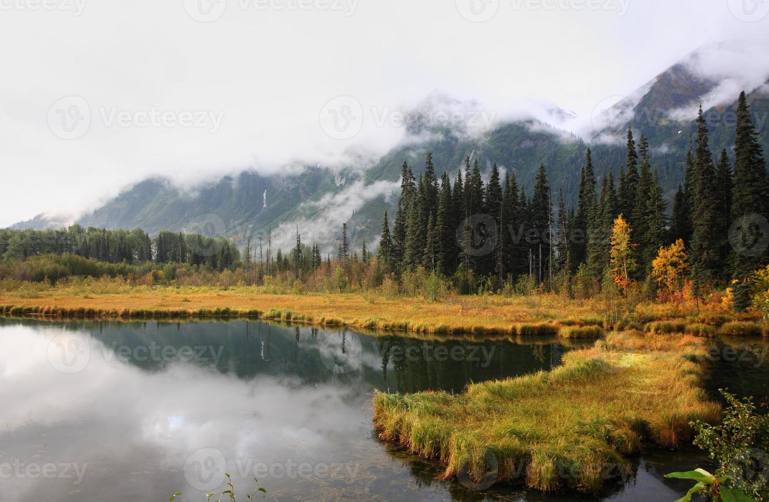Reflections on a British Columbia lake photo