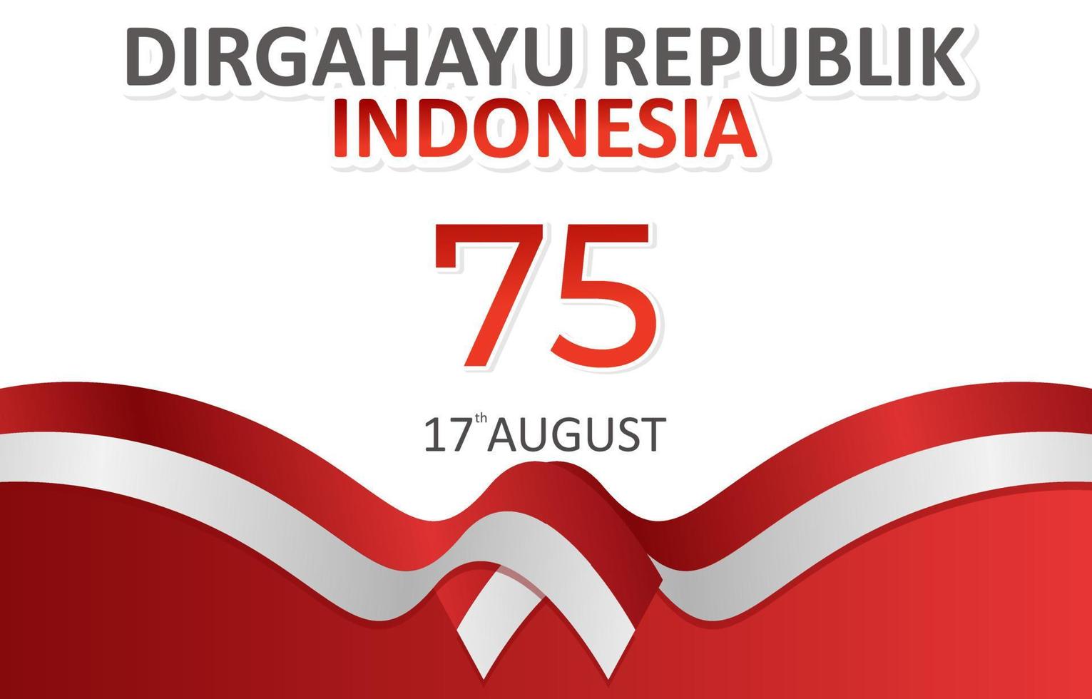 Illustration Vector Graphic Of 75th Indonesian Independence Day Greeting Cards And Posters, Design Suitable for Indonesian Independence Day