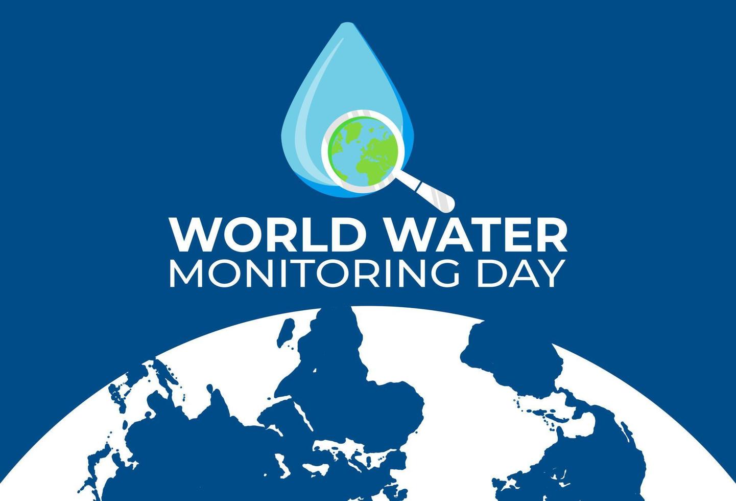 Flat Design Illustration Of World Water Monitoring Day Template, Design