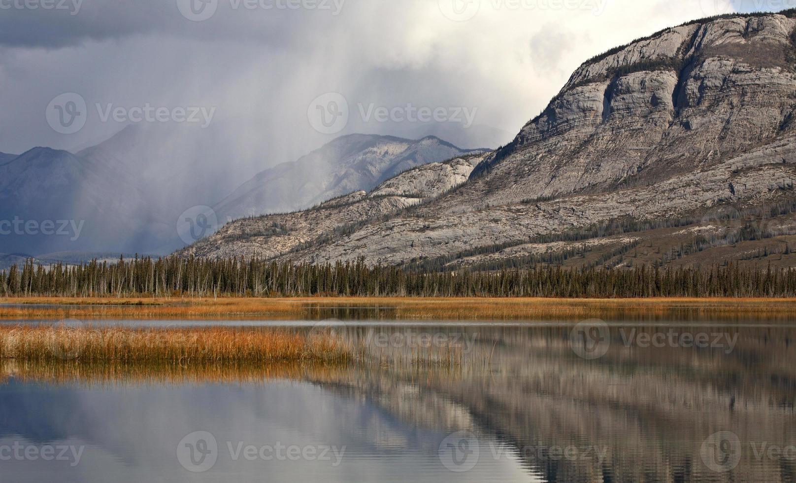 Snow Clouds in the Rocky Mountains of Alberta photo