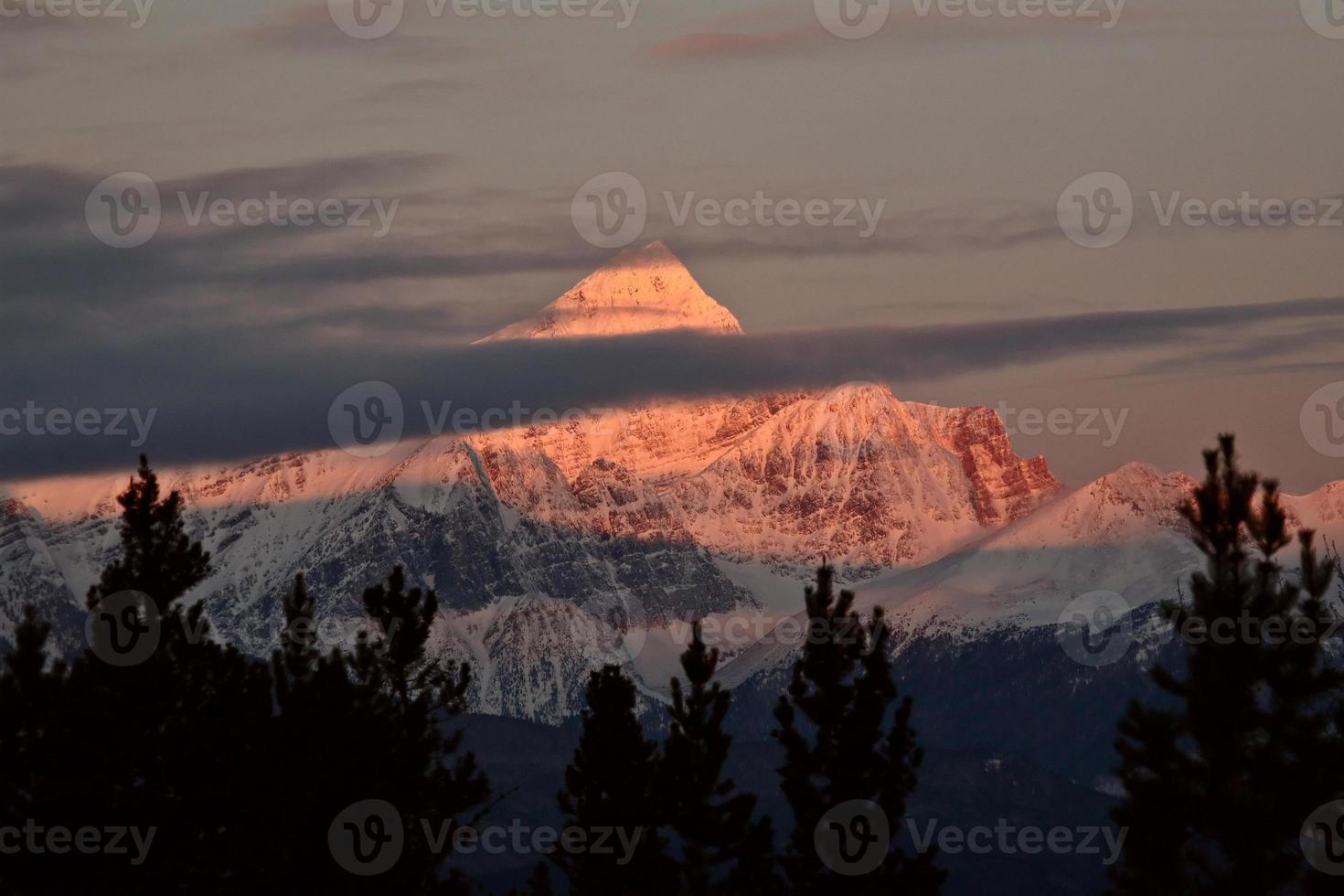 Rocky Mountains in winter photo