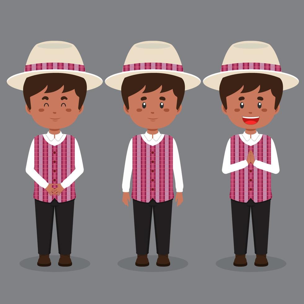 Jamaica Character with Various Expression vector