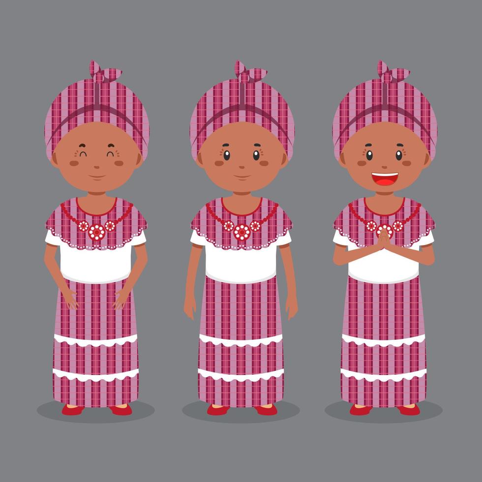 Jamaica Character with Various Expression vector