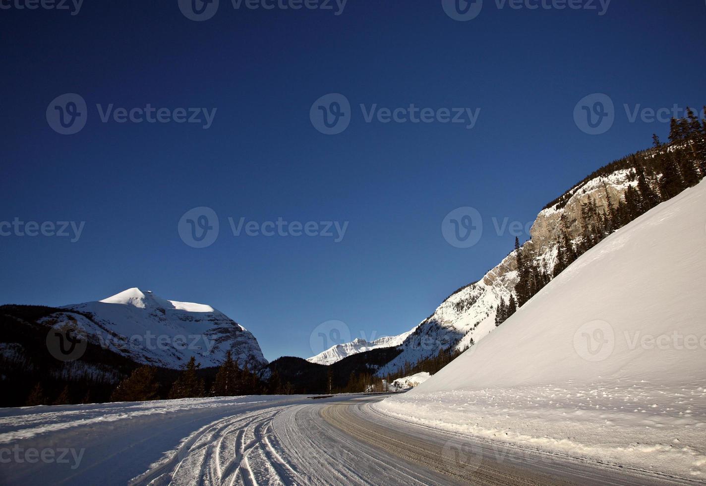 Rocky Mountains in winter photo