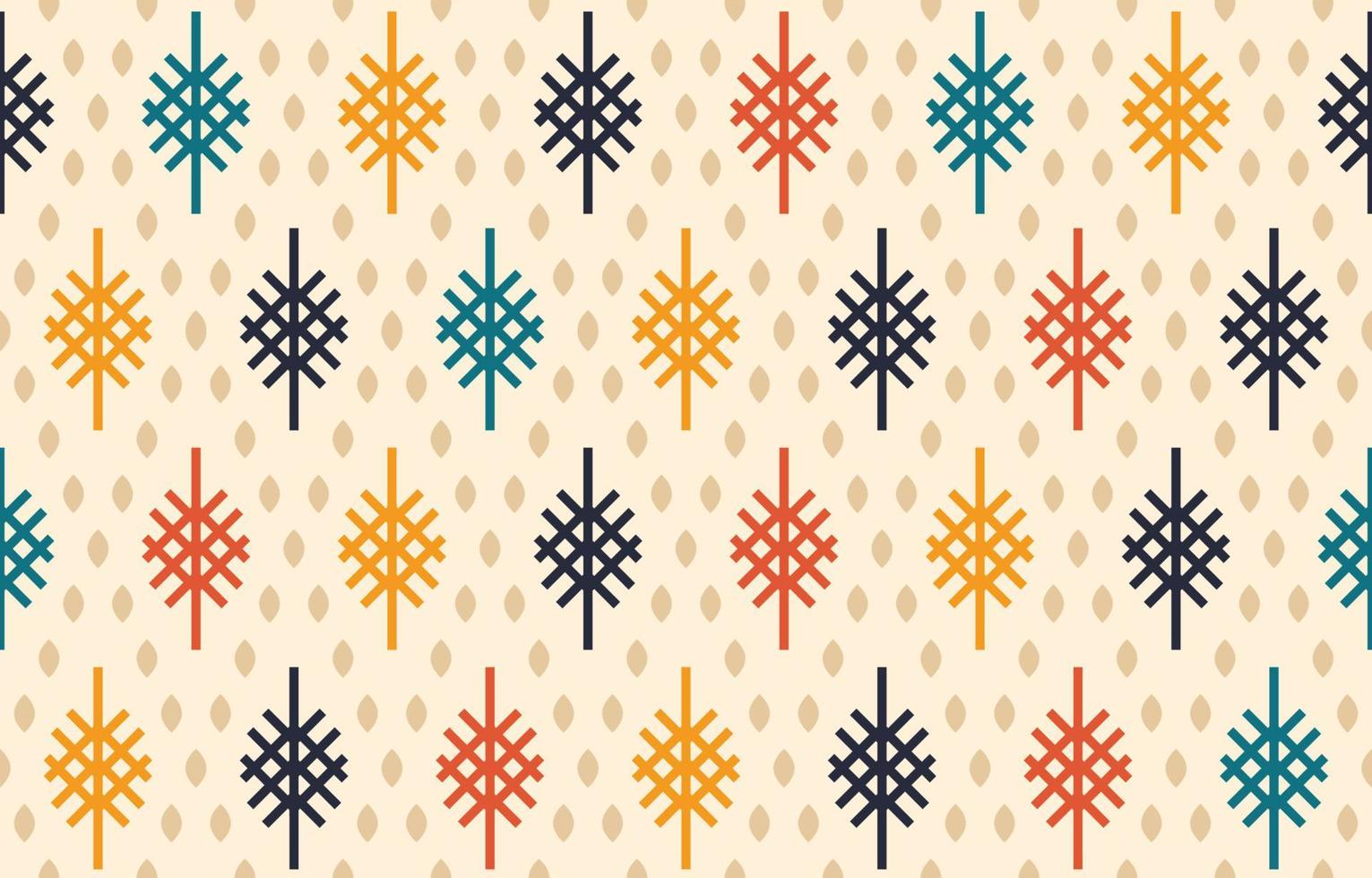 beautiful ethnic abstract floral art. flower seamless pattern in tribal, folk embroidery, Mexican style. Aztec geometric art ornament print. Design for carpet, wallpaper, wrapping, fabric. vector