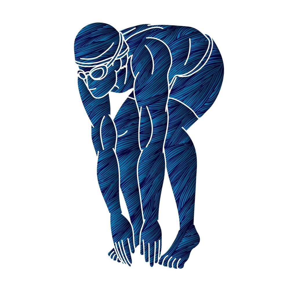 Swimming Sport Shadow vector