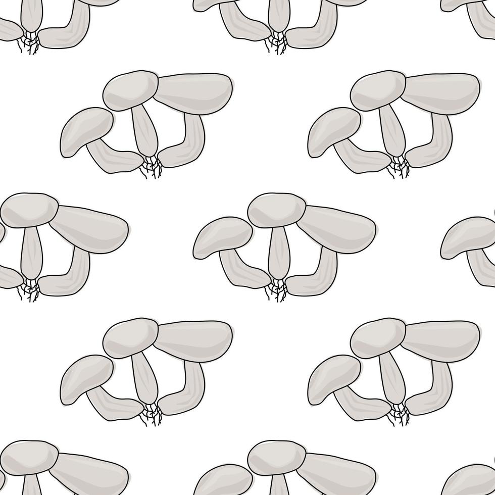 Seamless mushrooms. Seamless pattern. Hand drawn vegetable vector. Illustration vector. Wrapping paper pattern. Seamless background with mushrooms. vector