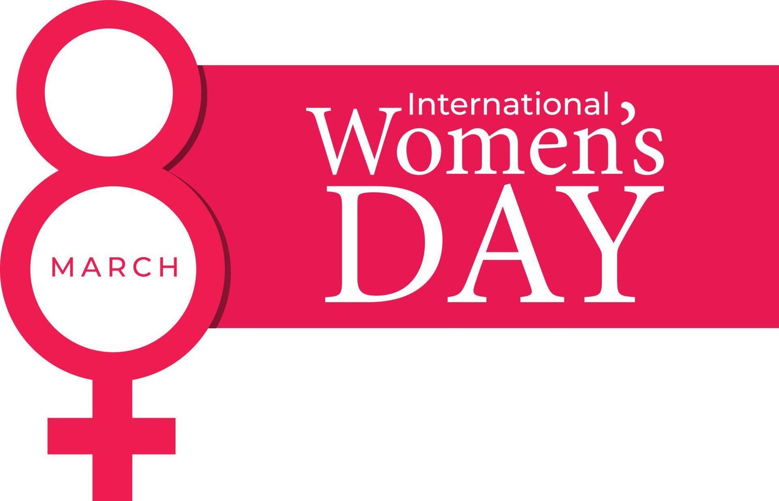 International Women's Day Corporate Pink Banner vector