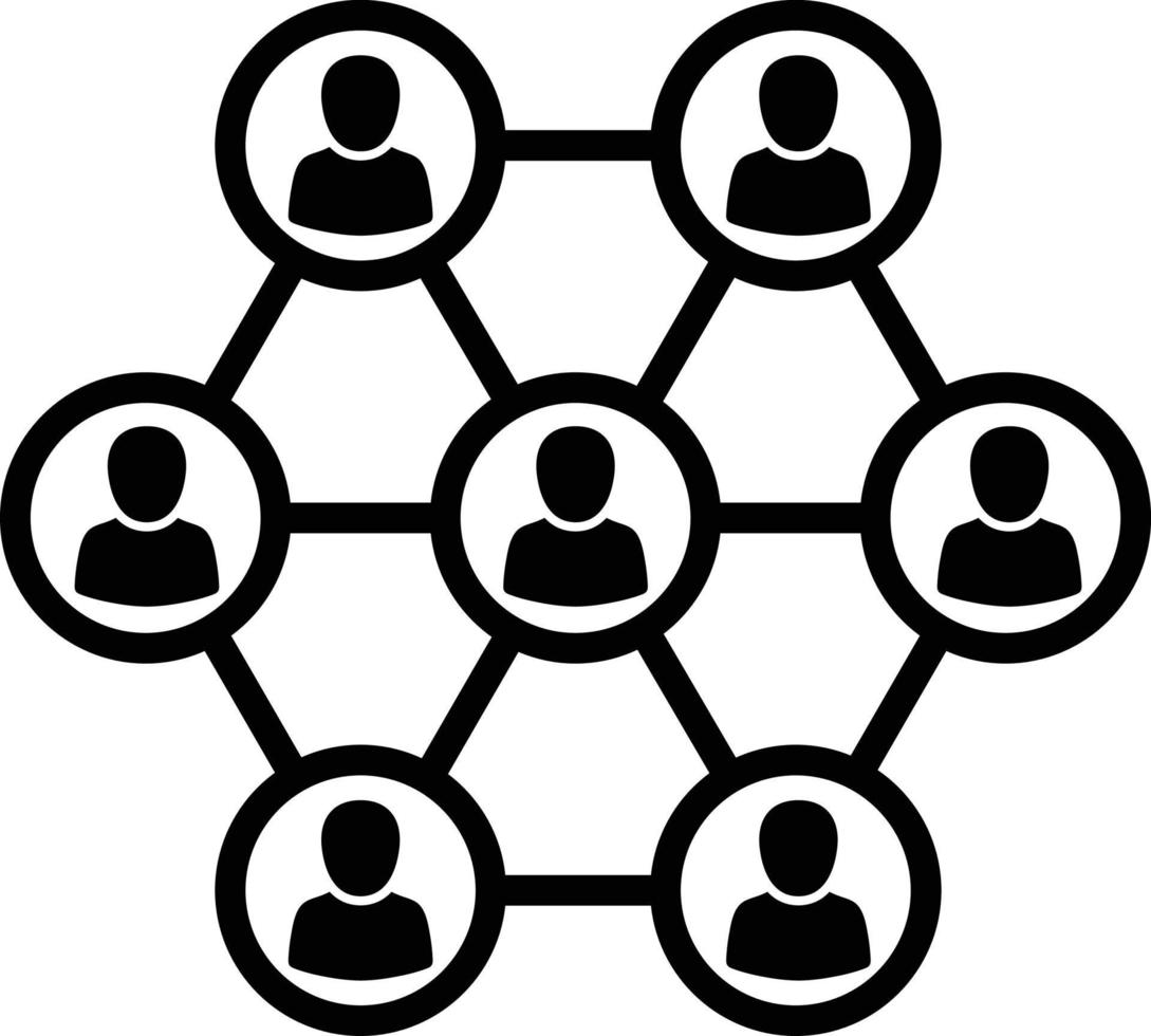 Social People, Network, Networking, Connect, Connecting, Referral Program Icon. Social Media Connection vector