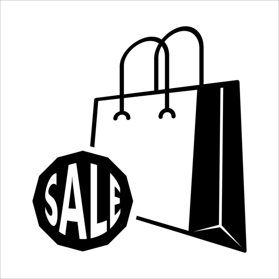 icono de bolsa de compras, ilustración vectorial eps.10 vector