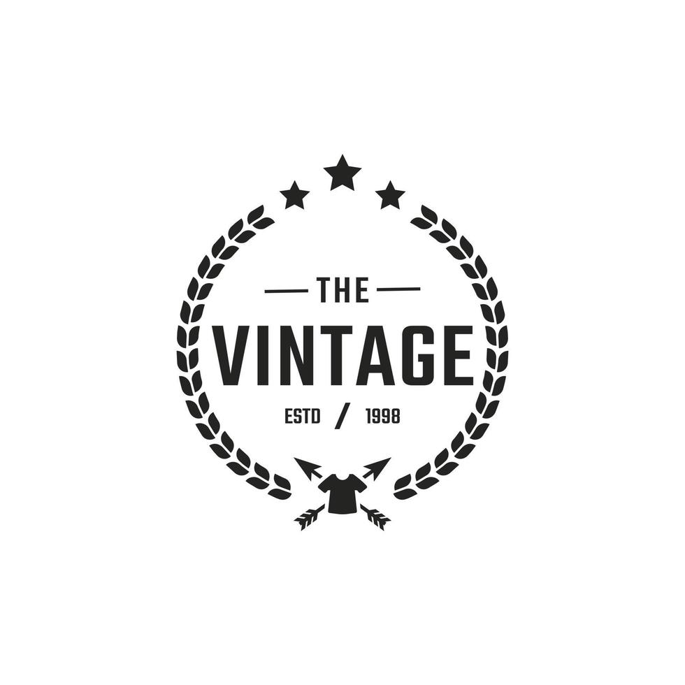 insignia de etiqueta retro vintage clásica para elemento de plantilla de diseño de emblema de logotipo de ropa vector