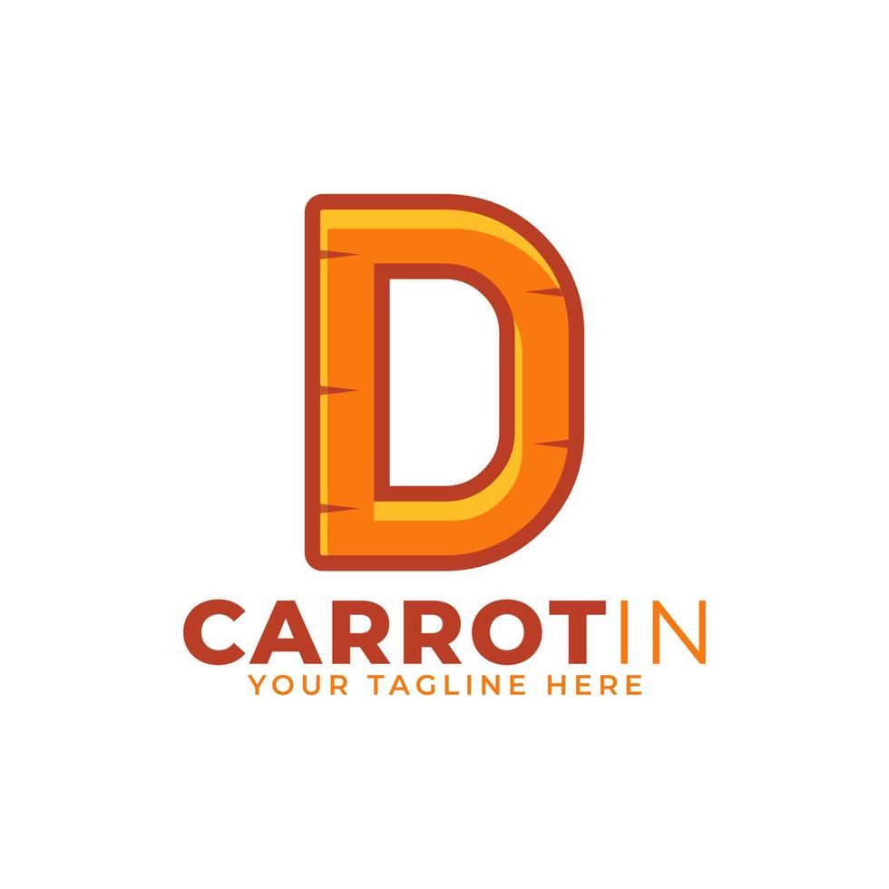 Initial Letter D Carrot Logo Design Vector. Designed for Web Site Design, Logo, App, UI vector