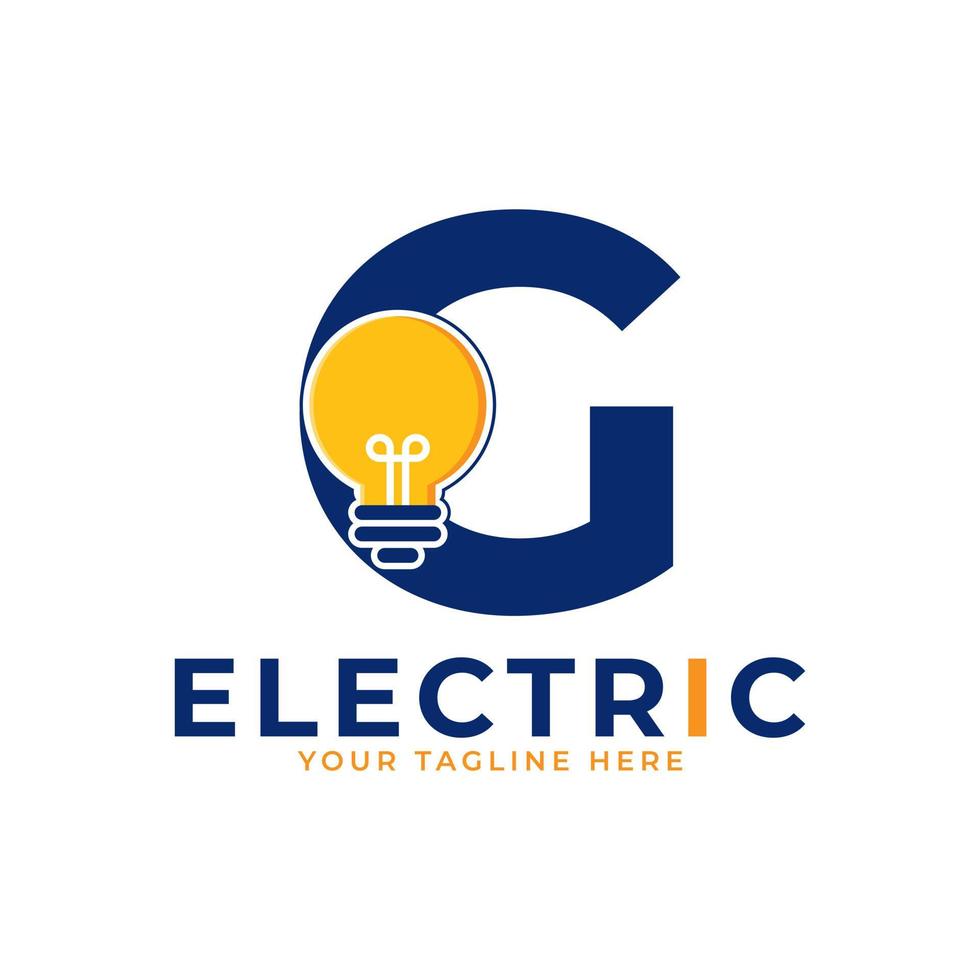 Modern Initial Letter G Smart Light Bulb Logo Design Vector Graphic Icon Template