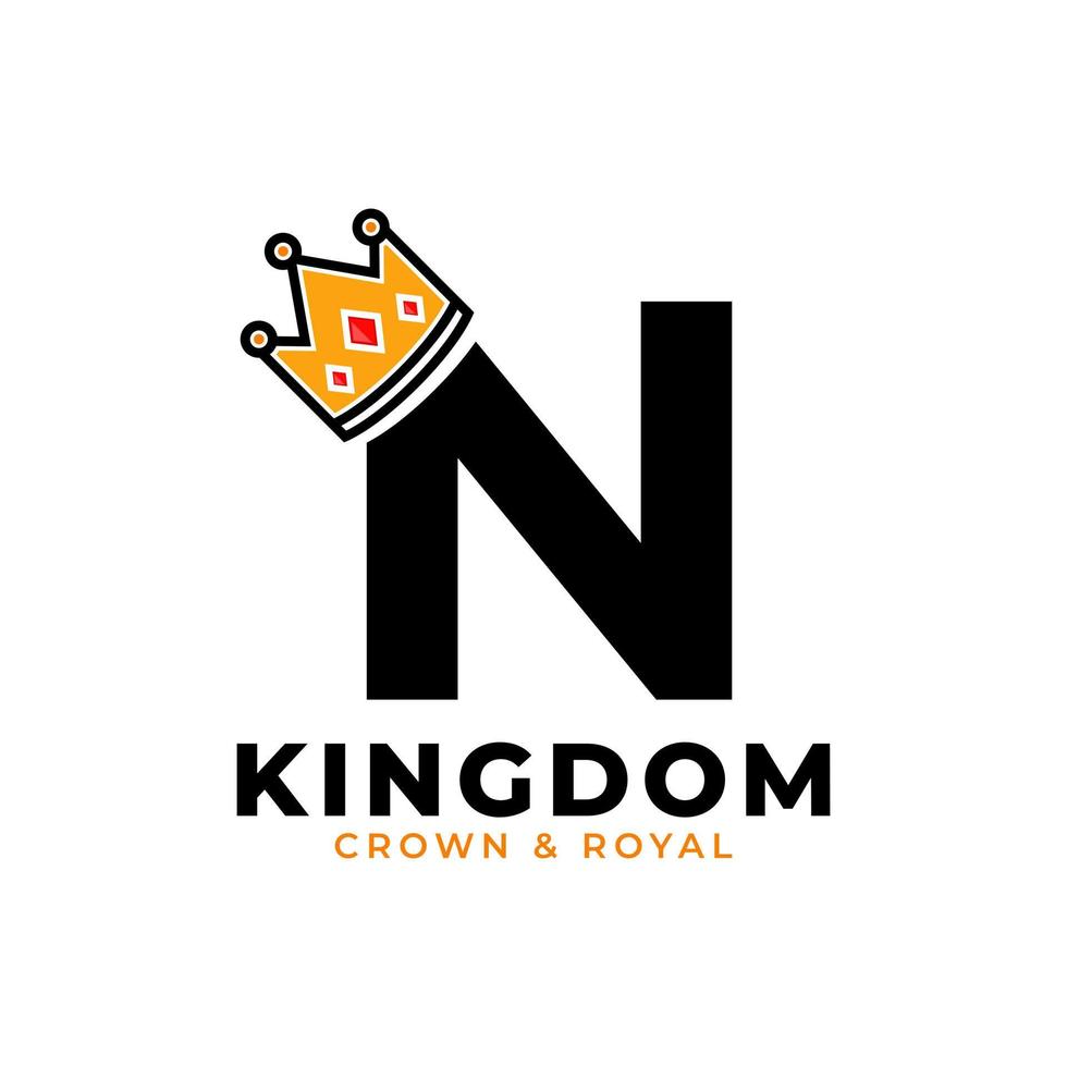 Initial Letter N with Crown Logo Branding Identity Logo Design Template vector
