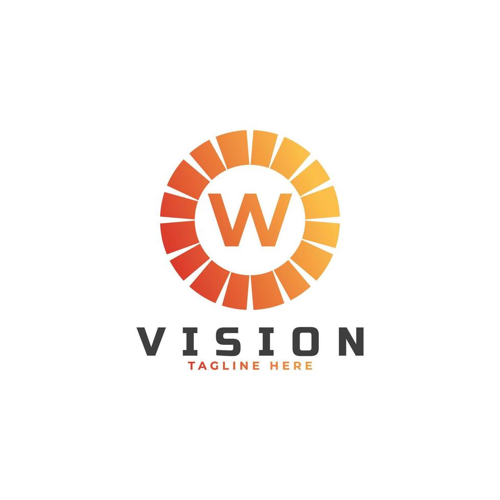 vision Initial Letter W Logo Design Template Element vector